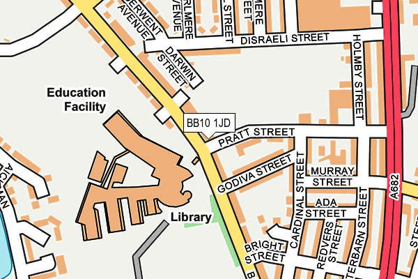 BB10 1JD map - OS OpenMap – Local (Ordnance Survey)