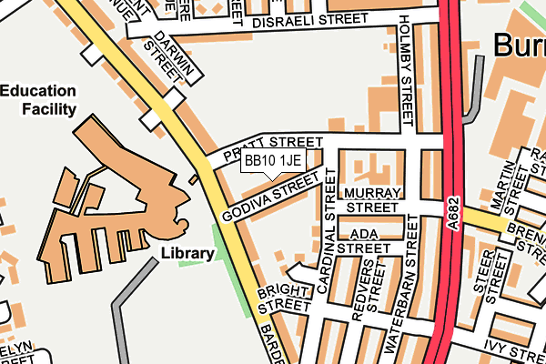 BB10 1JE map - OS OpenMap – Local (Ordnance Survey)