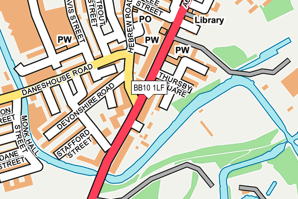 BB10 1LF map - OS OpenMap – Local (Ordnance Survey)