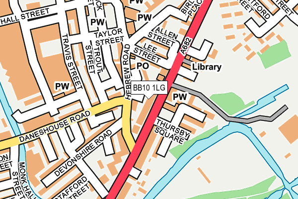 BB10 1LG map - OS OpenMap – Local (Ordnance Survey)