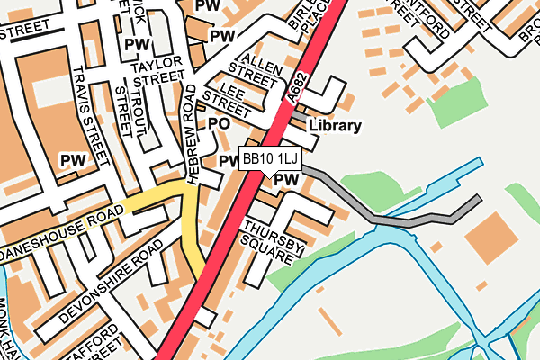 BB10 1LJ map - OS OpenMap – Local (Ordnance Survey)