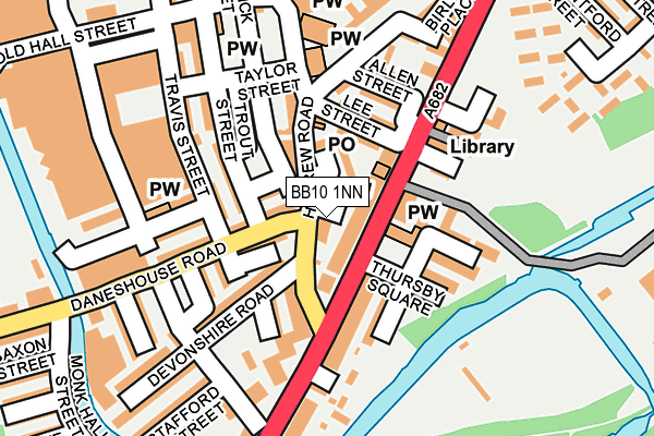 BB10 1NN map - OS OpenMap – Local (Ordnance Survey)
