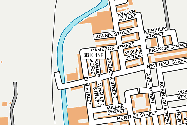 BB10 1NP map - OS OpenMap – Local (Ordnance Survey)