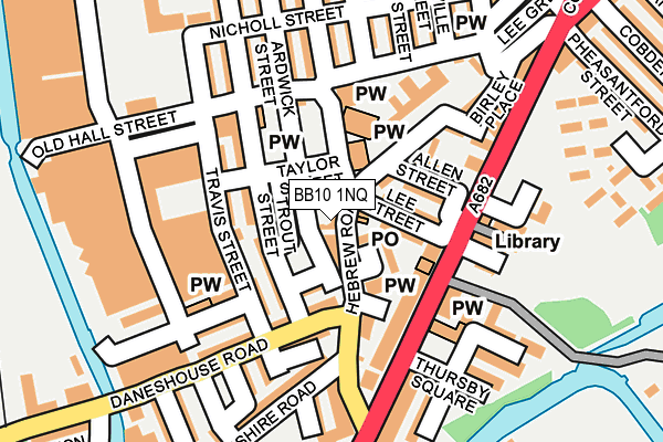BB10 1NQ map - OS OpenMap – Local (Ordnance Survey)