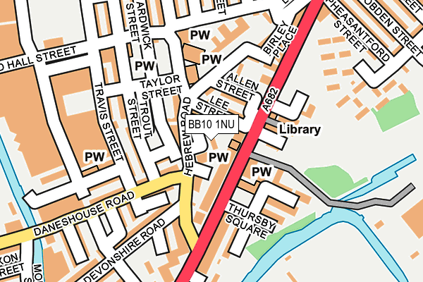 BB10 1NU map - OS OpenMap – Local (Ordnance Survey)