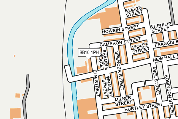 BB10 1PH map - OS OpenMap – Local (Ordnance Survey)
