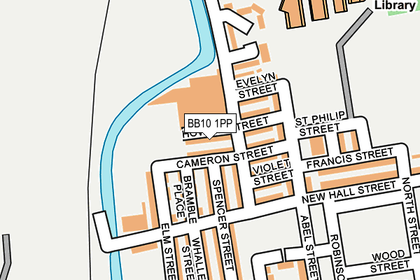 BB10 1PP map - OS OpenMap – Local (Ordnance Survey)