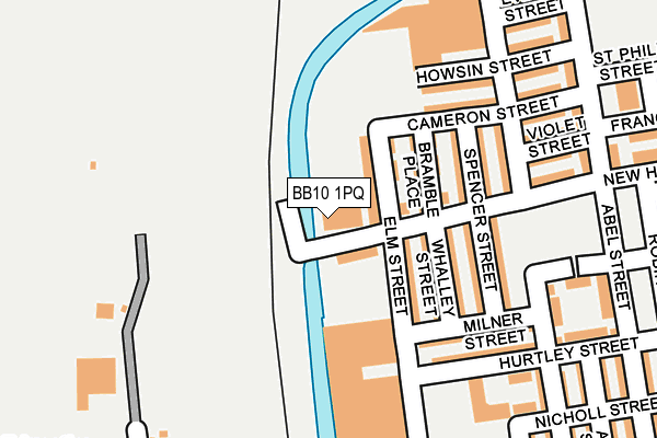 BB10 1PQ map - OS OpenMap – Local (Ordnance Survey)