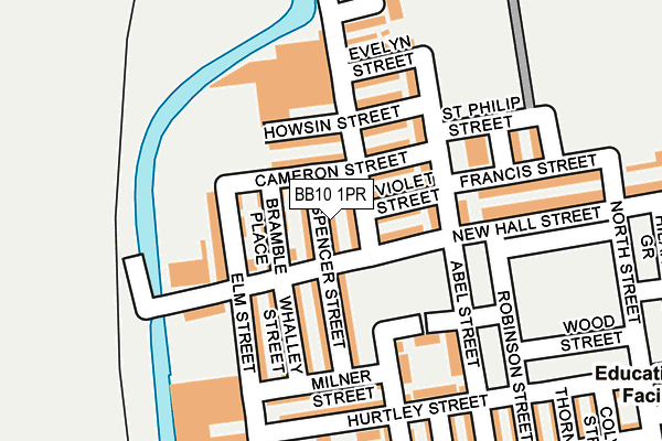 BB10 1PR map - OS OpenMap – Local (Ordnance Survey)