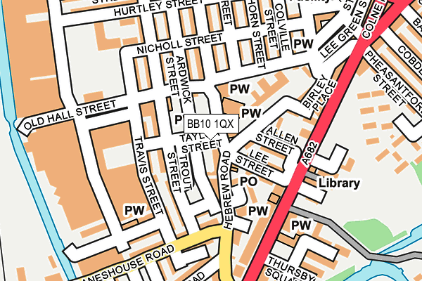BB10 1QX map - OS OpenMap – Local (Ordnance Survey)