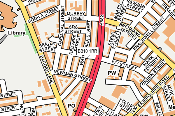 BB10 1RR map - OS OpenMap – Local (Ordnance Survey)