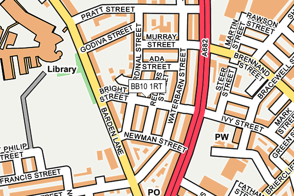 BB10 1RT map - OS OpenMap – Local (Ordnance Survey)