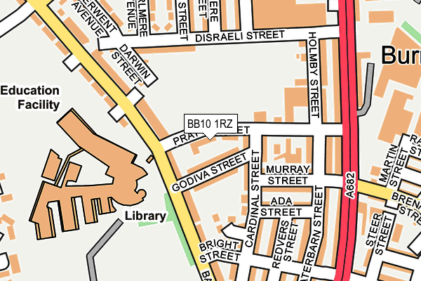 BB10 1RZ map - OS OpenMap – Local (Ordnance Survey)