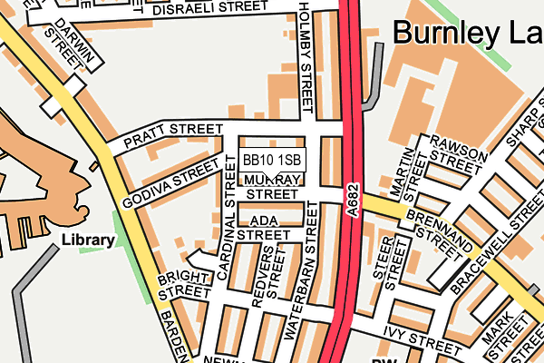 BB10 1SB map - OS OpenMap – Local (Ordnance Survey)