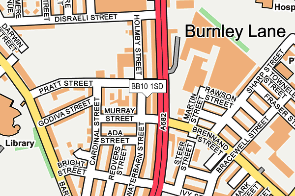 BB10 1SD map - OS OpenMap – Local (Ordnance Survey)
