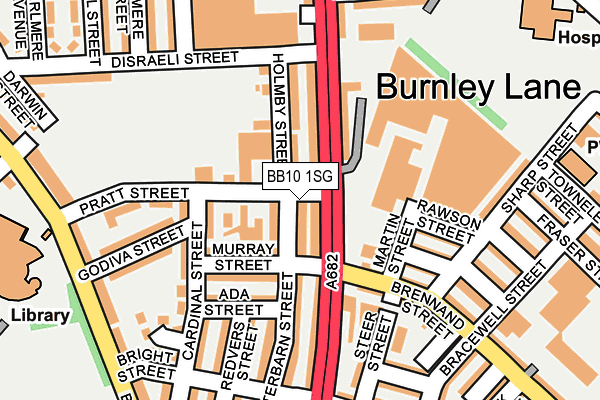 BB10 1SG map - OS OpenMap – Local (Ordnance Survey)