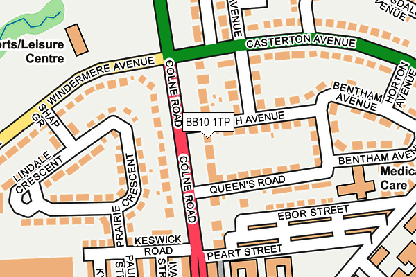 BB10 1TP map - OS OpenMap – Local (Ordnance Survey)
