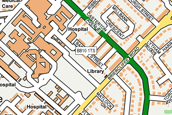 BB10 1TS map - OS OpenMap – Local (Ordnance Survey)