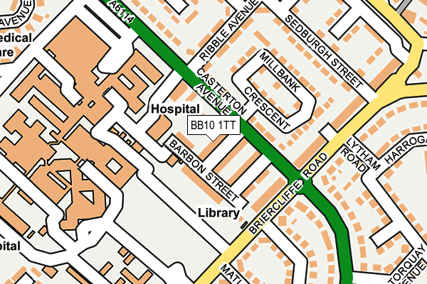 BB10 1TT map - OS OpenMap – Local (Ordnance Survey)