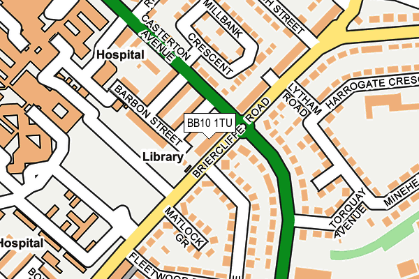 BB10 1TU map - OS OpenMap – Local (Ordnance Survey)