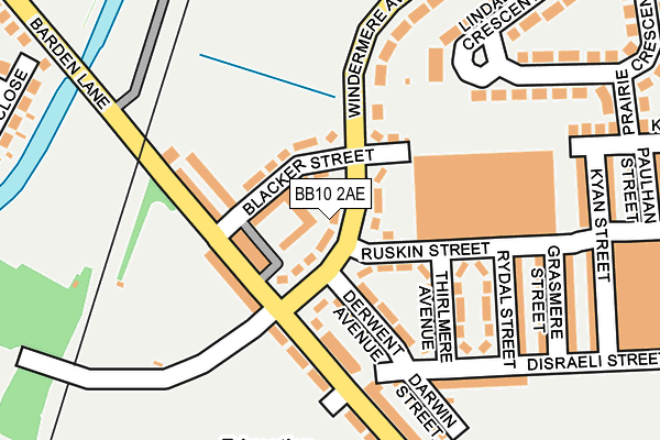 BB10 2AE map - OS OpenMap – Local (Ordnance Survey)