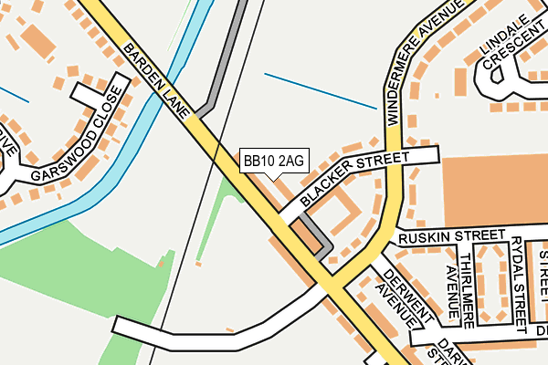 BB10 2AG map - OS OpenMap – Local (Ordnance Survey)