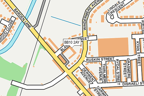 BB10 2AY map - OS OpenMap – Local (Ordnance Survey)