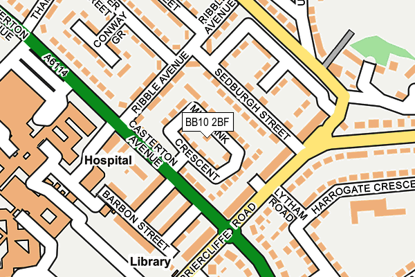 BB10 2BF map - OS OpenMap – Local (Ordnance Survey)