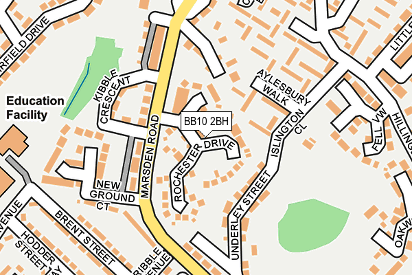 BB10 2BH map - OS OpenMap – Local (Ordnance Survey)