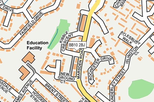 BB10 2BJ map - OS OpenMap – Local (Ordnance Survey)