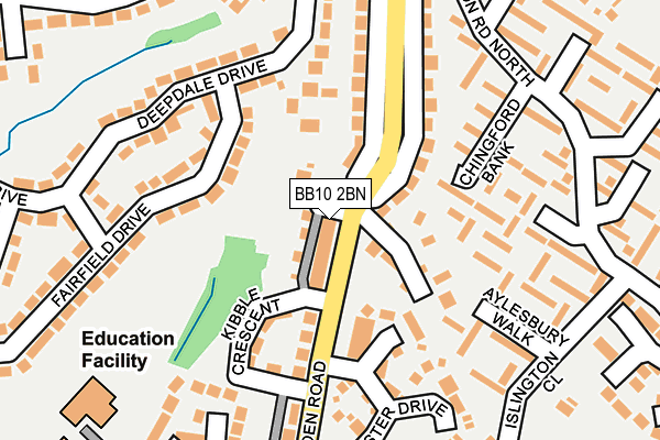 BB10 2BN map - OS OpenMap – Local (Ordnance Survey)