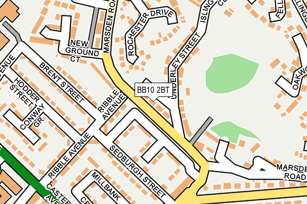 BB10 2BT map - OS OpenMap – Local (Ordnance Survey)