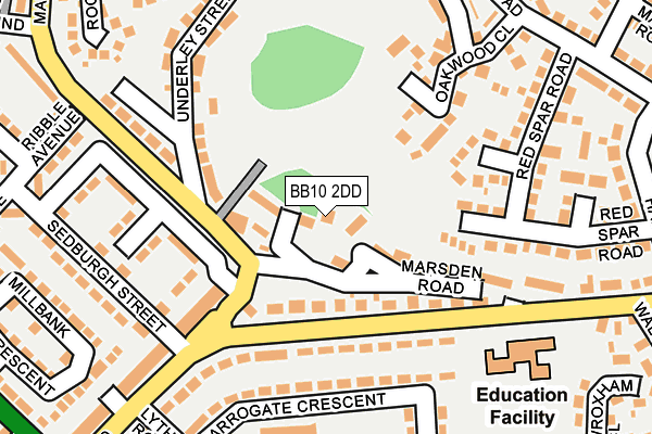 BB10 2DD map - OS OpenMap – Local (Ordnance Survey)