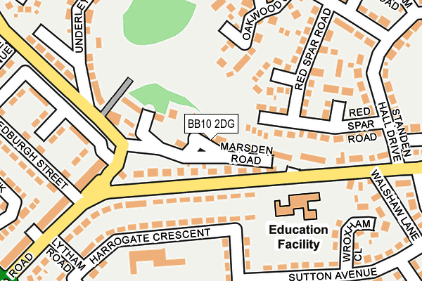 BB10 2DG map - OS OpenMap – Local (Ordnance Survey)