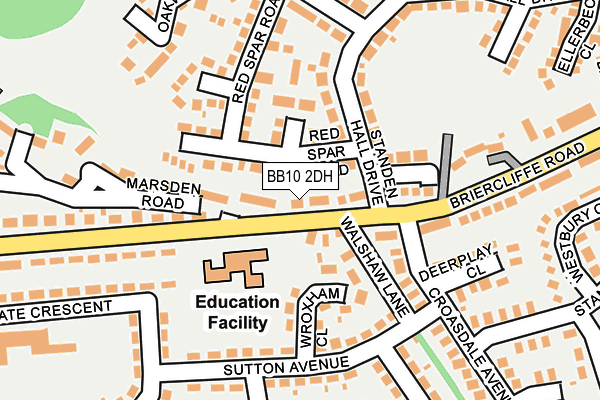 BB10 2DH map - OS OpenMap – Local (Ordnance Survey)