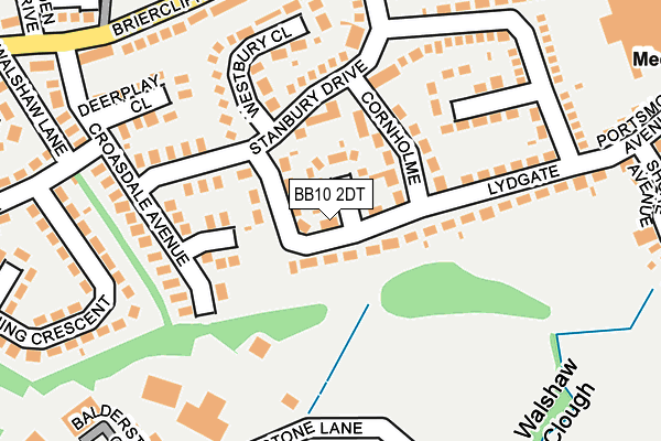 BB10 2DT map - OS OpenMap – Local (Ordnance Survey)