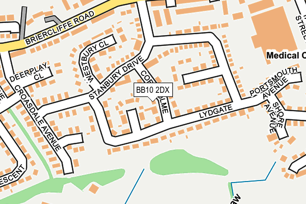 BB10 2DX map - OS OpenMap – Local (Ordnance Survey)