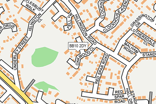 BB10 2DY map - OS OpenMap – Local (Ordnance Survey)