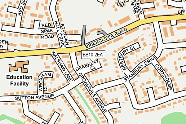 BB10 2EA map - OS OpenMap – Local (Ordnance Survey)