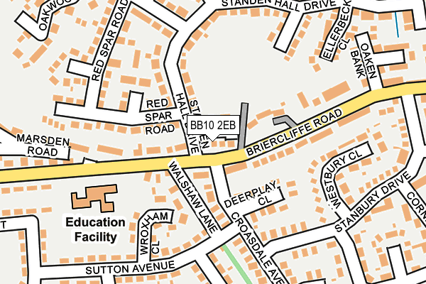 BB10 2EB map - OS OpenMap – Local (Ordnance Survey)