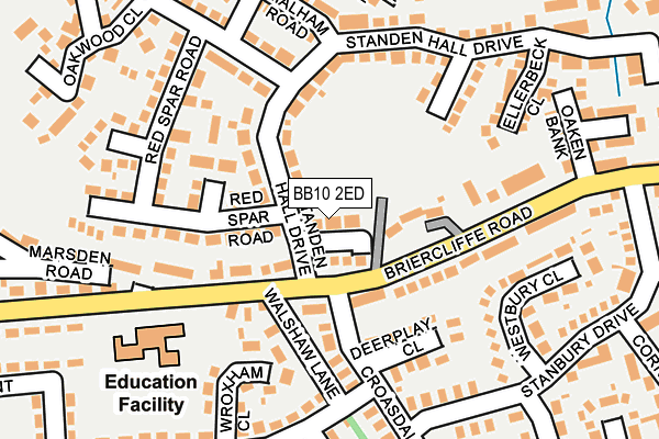 BB10 2ED map - OS OpenMap – Local (Ordnance Survey)