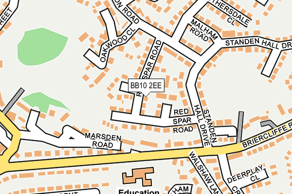 BB10 2EE map - OS OpenMap – Local (Ordnance Survey)