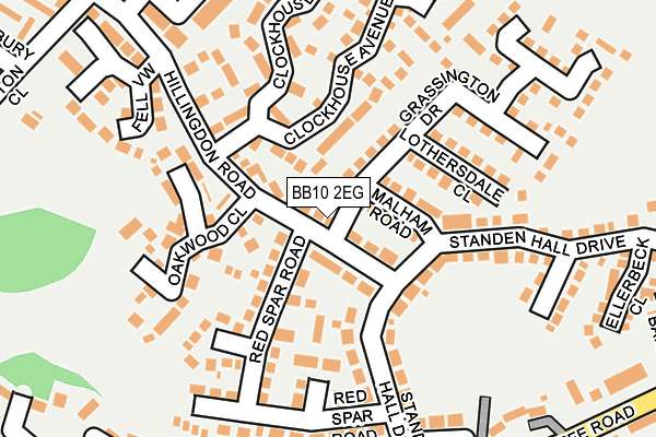 BB10 2EG map - OS OpenMap – Local (Ordnance Survey)