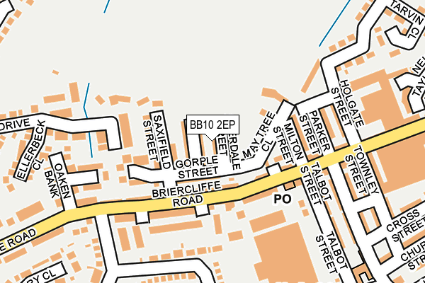 BB10 2EP map - OS OpenMap – Local (Ordnance Survey)