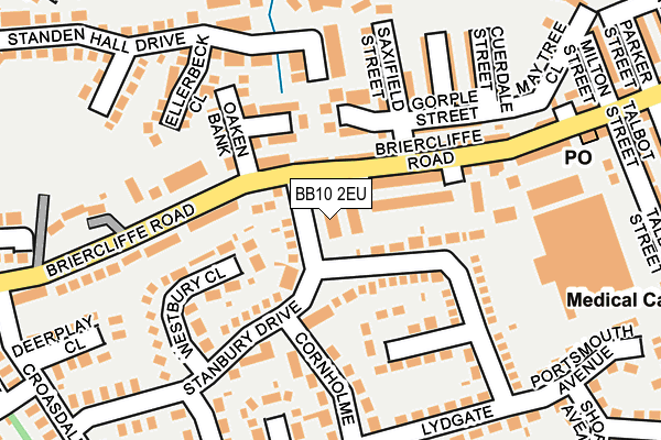 BB10 2EU map - OS OpenMap – Local (Ordnance Survey)