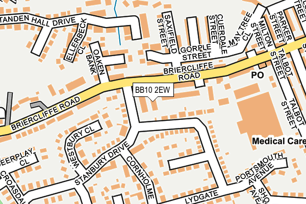 BB10 2EW map - OS OpenMap – Local (Ordnance Survey)