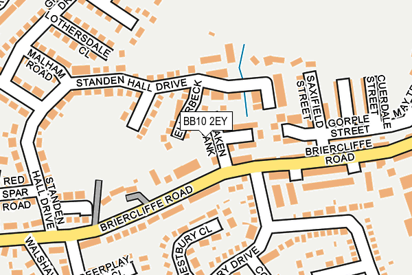 BB10 2EY map - OS OpenMap – Local (Ordnance Survey)