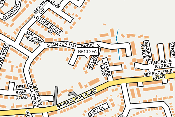 BB10 2FA map - OS OpenMap – Local (Ordnance Survey)