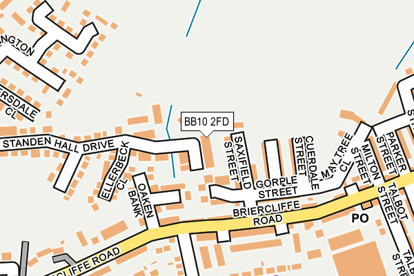 BB10 2FD map - OS OpenMap – Local (Ordnance Survey)