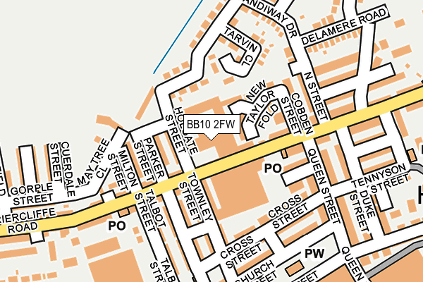 BB10 2FW map - OS OpenMap – Local (Ordnance Survey)